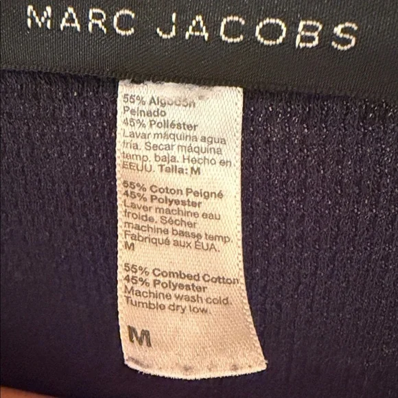 Marc Jacobs Black Long Sleeve Tee Shirt Size M Minimalist Designer Made USA - Picture 3 of 6